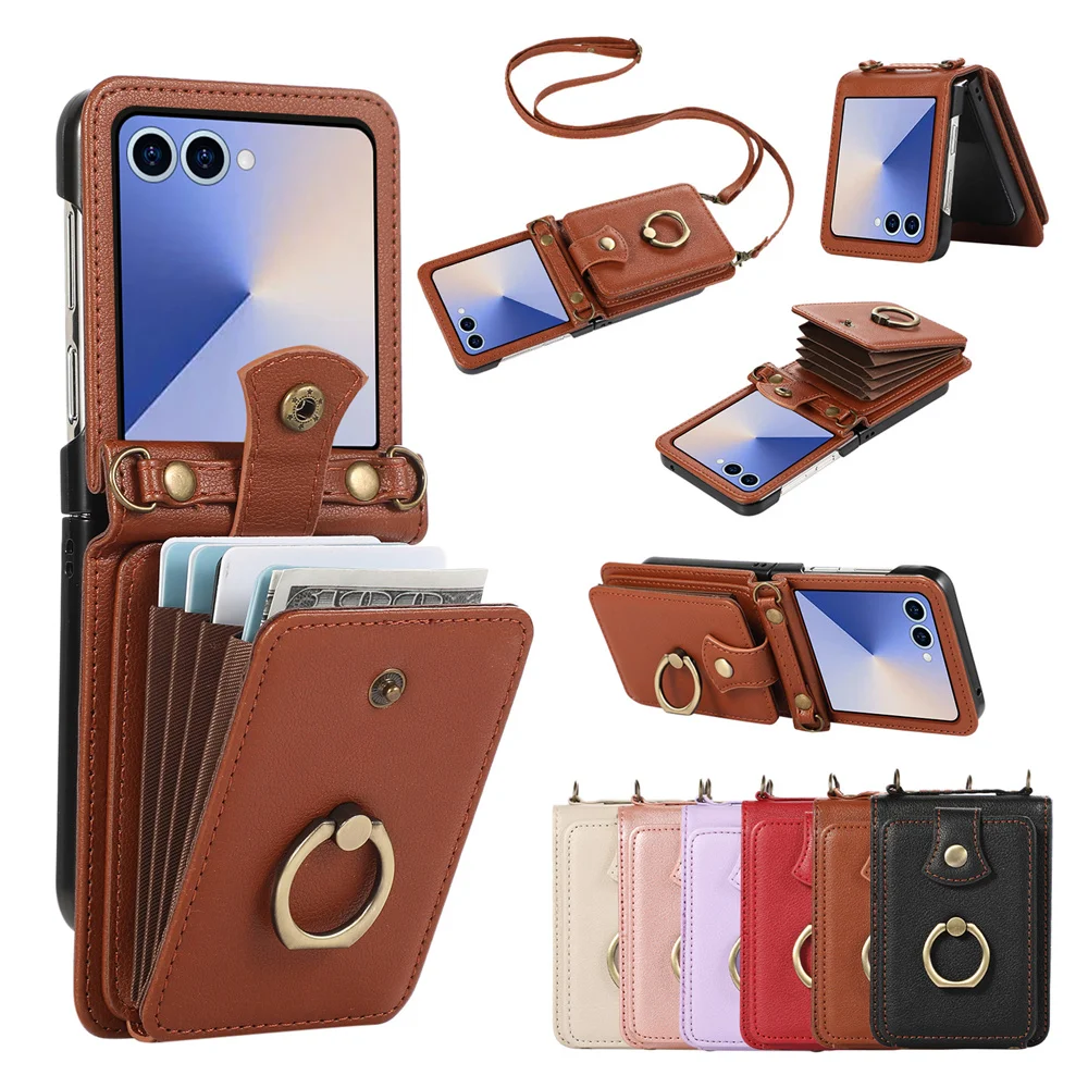 Phone Wallet Combo - Leather Wallet Phone Case for Samsung