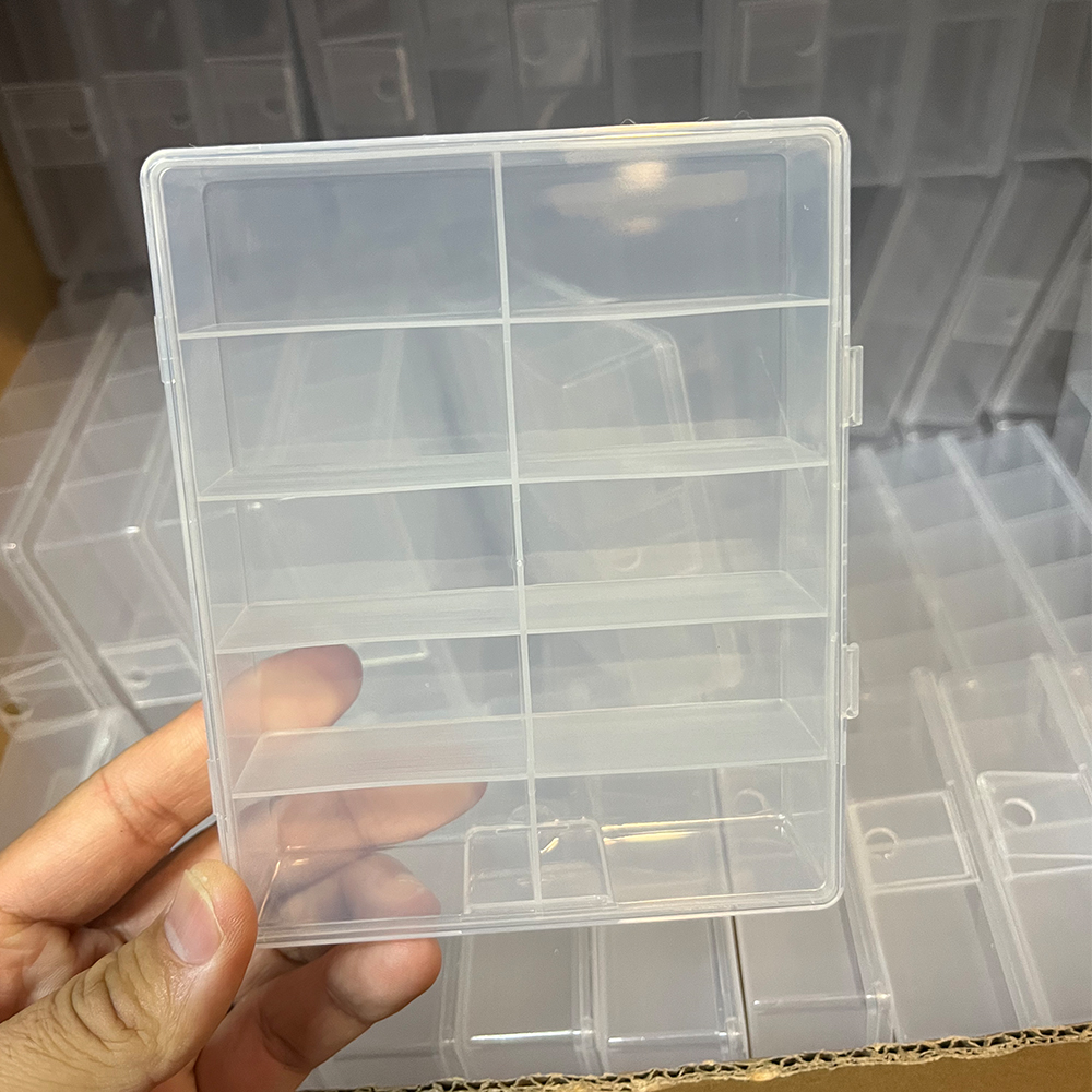 Men'S Accessories Drawer Organizer - 10 Grids Transparent Empty Nail Foils