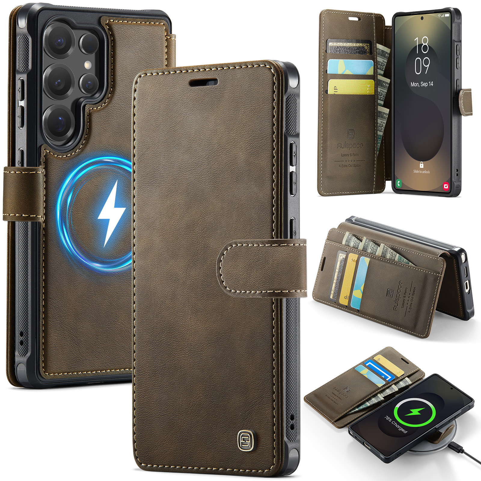 Phone Wallet Combo - For Magsafe Card Slot Holder Flip