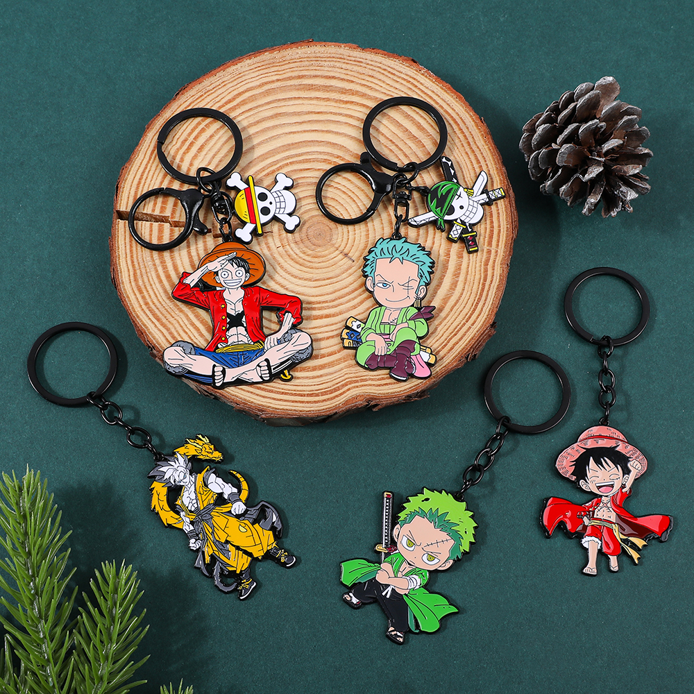 Men Accessories Ring - One Piece Anime Keychain Featuring Monkey