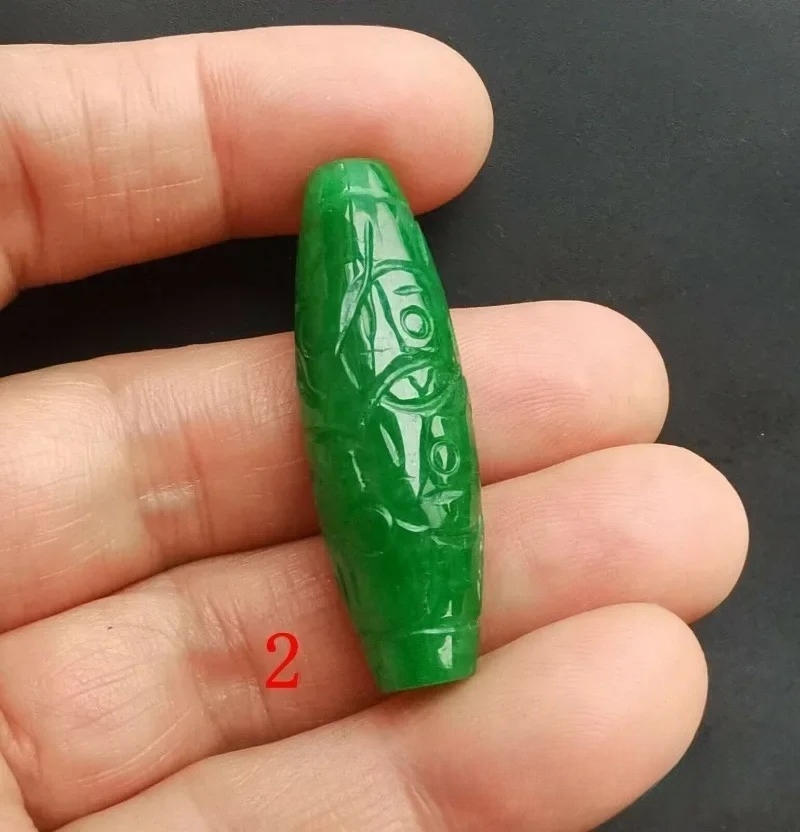 1pc Natural A Green Jade Money - Men Accessories Jewellery ulasan dan harga