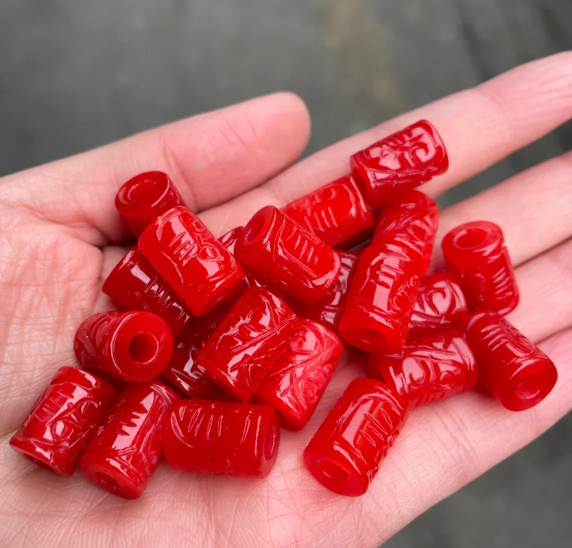 5pc Natural A Red Jade Carving - Men Accessories Jewellery ulasan dan harga