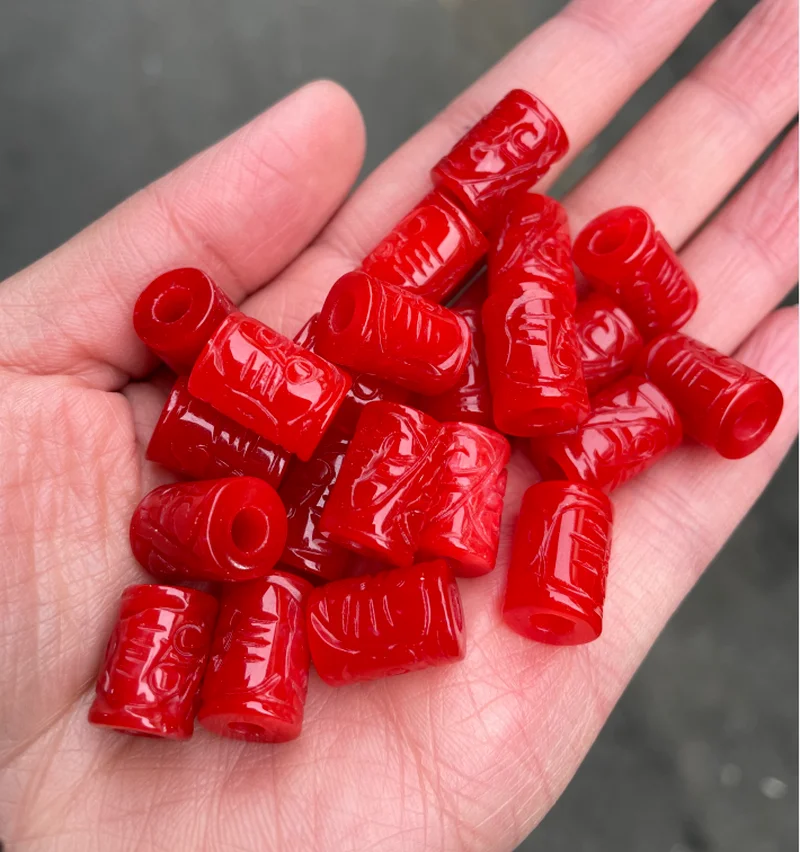 5pc Natural A Red Jade Carving - Men Accessories Jewellery ulasan dan harga