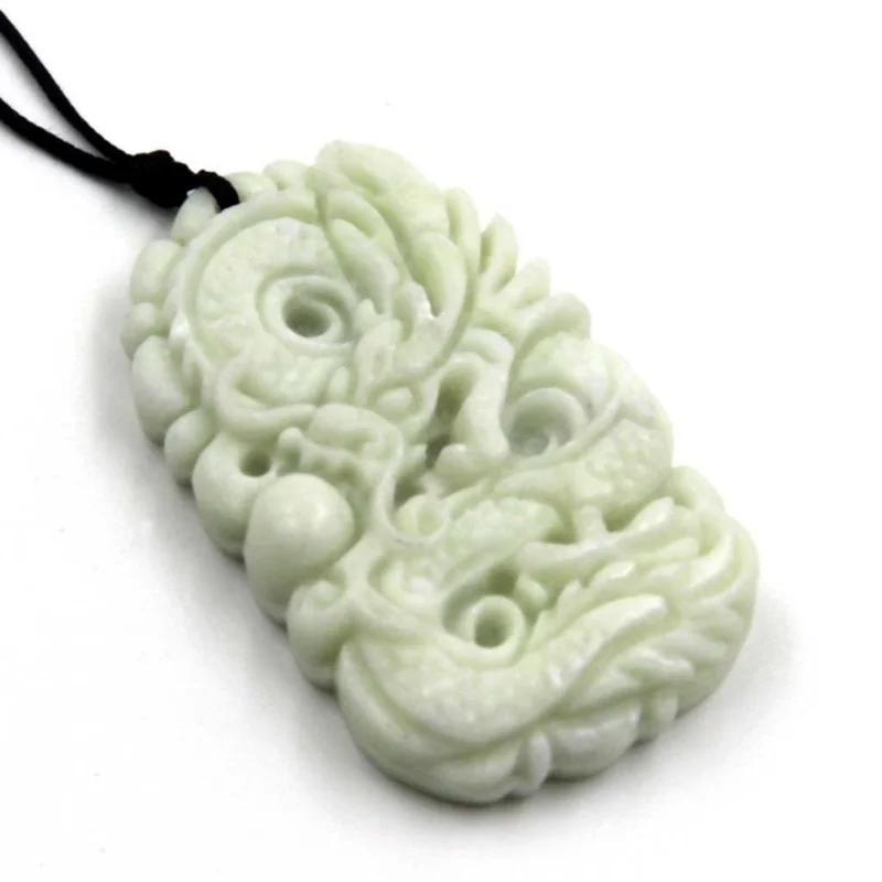 Natural White jade Dragon Phoe - Men Accessories Jewellery ulasan dan harga
