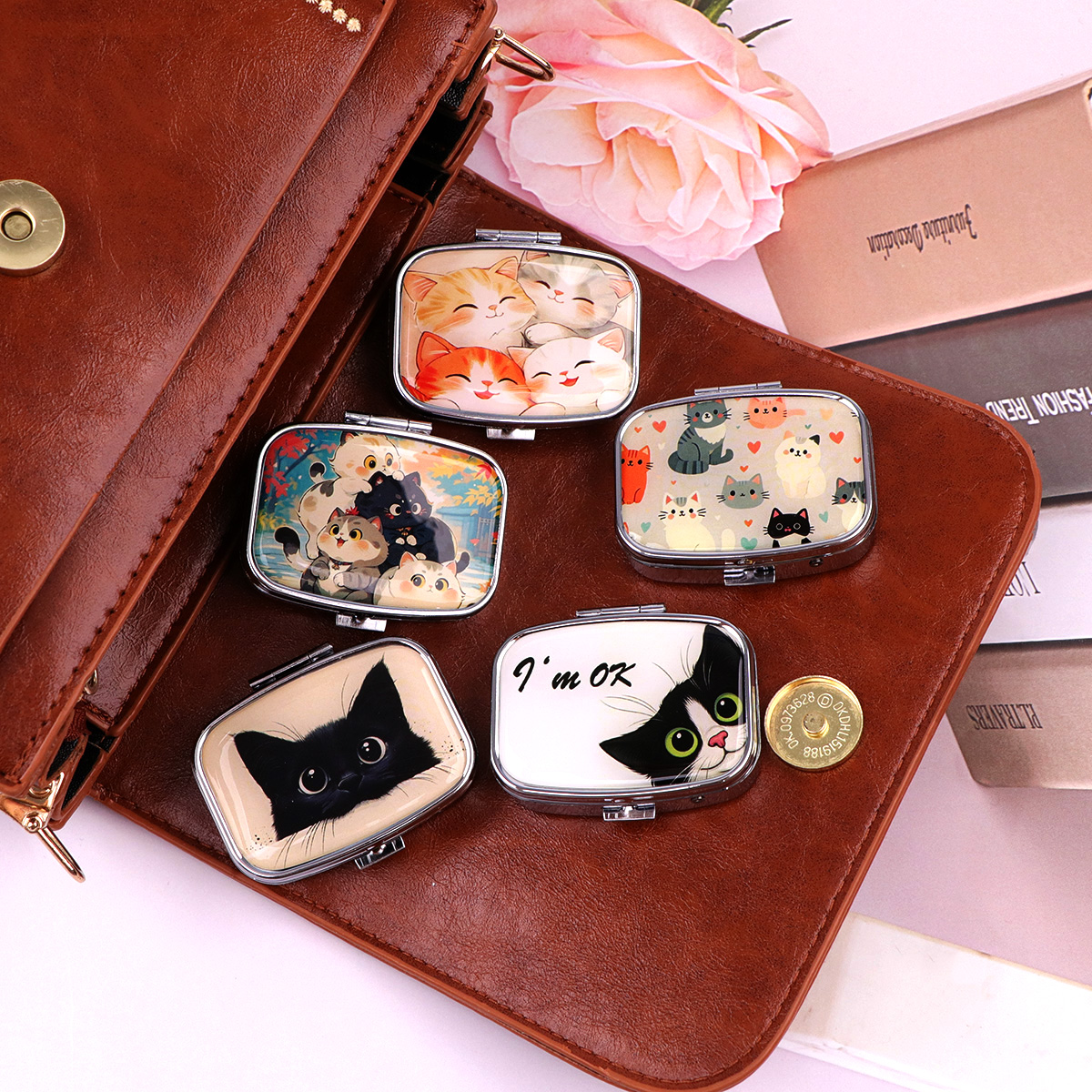 Black Cat Pill Boxes Cartoon A - Men'S Accessories Drawer Organizer ulasan dan harga