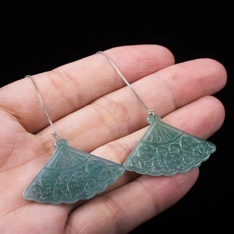 Natural Blue Water Emerald Jad - Men Accessories Jewellery ulasan dan harga