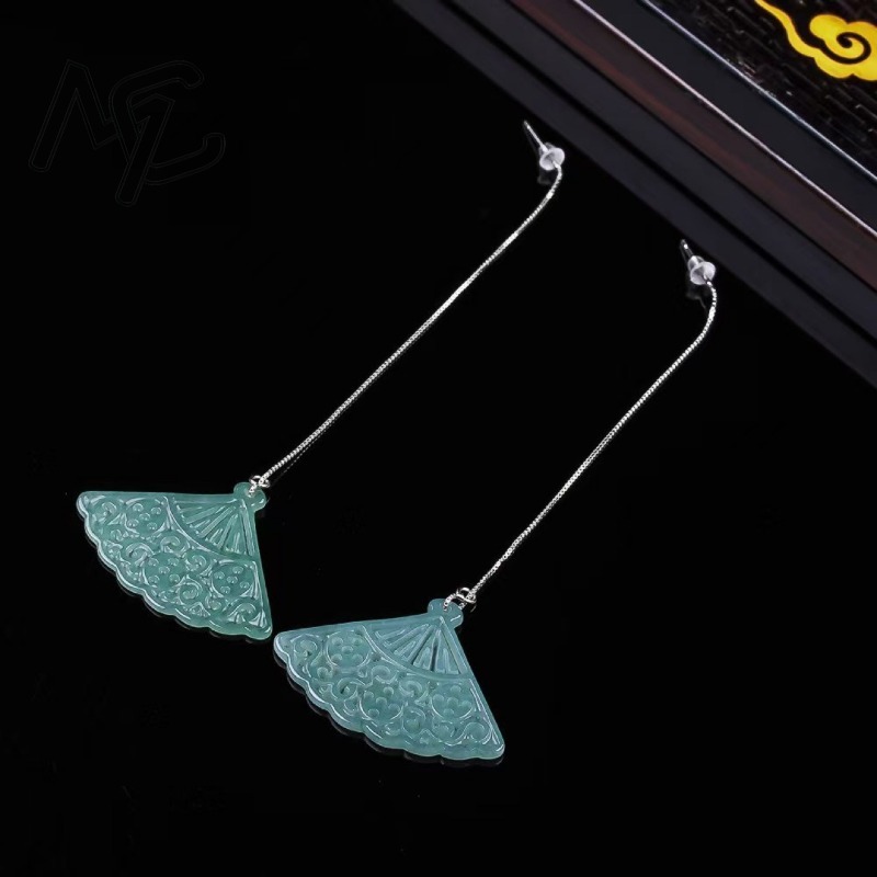 Natural Blue Water Emerald Jad - Men Accessories Jewellery ulasan dan harga