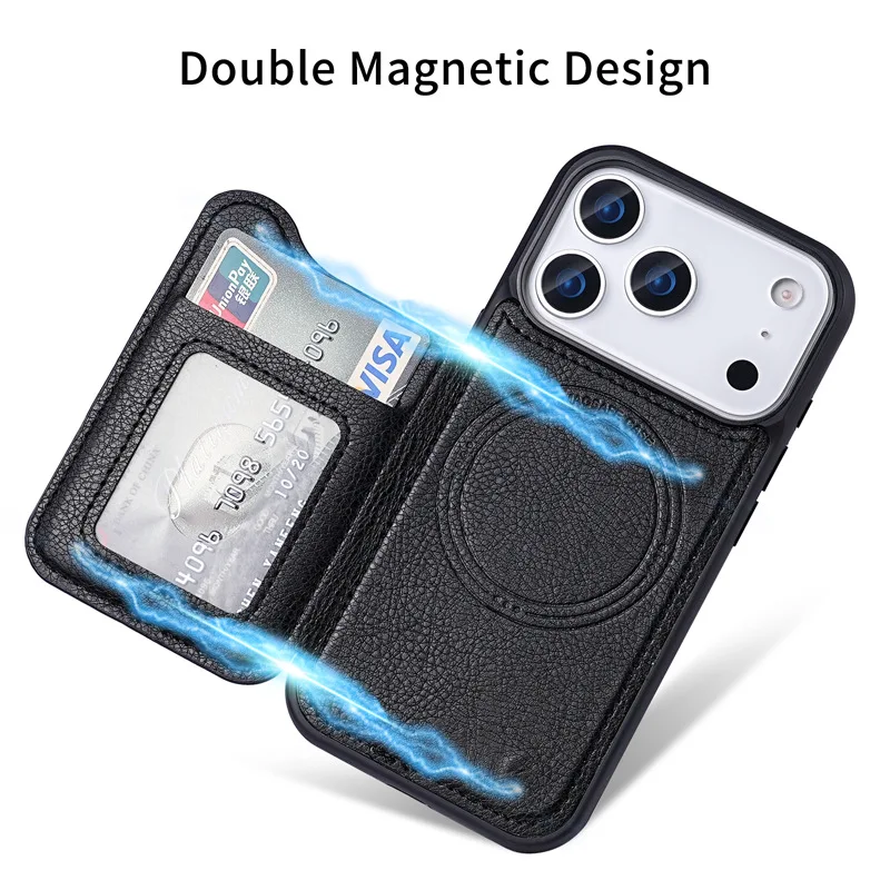 For Magsafe Magnetic Flip Leat - Phone Wallet Combo ulasan dan harga