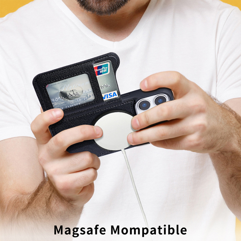 For Magsafe Magnetic Flip Leat - Phone Wallet Combo ulasan dan harga