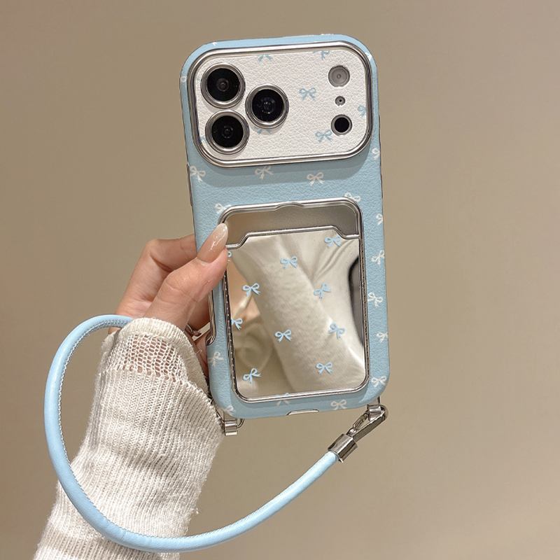 Cute Bow Mirror Card Holder Ph - Phone Wallet Combo ulasan dan harga
