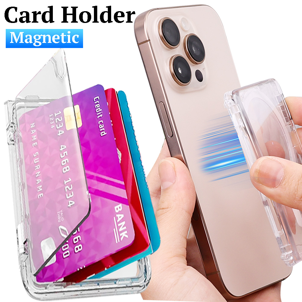 Transparent Magnetic Open Clos - Phone Wallet Combo ulasan dan harga