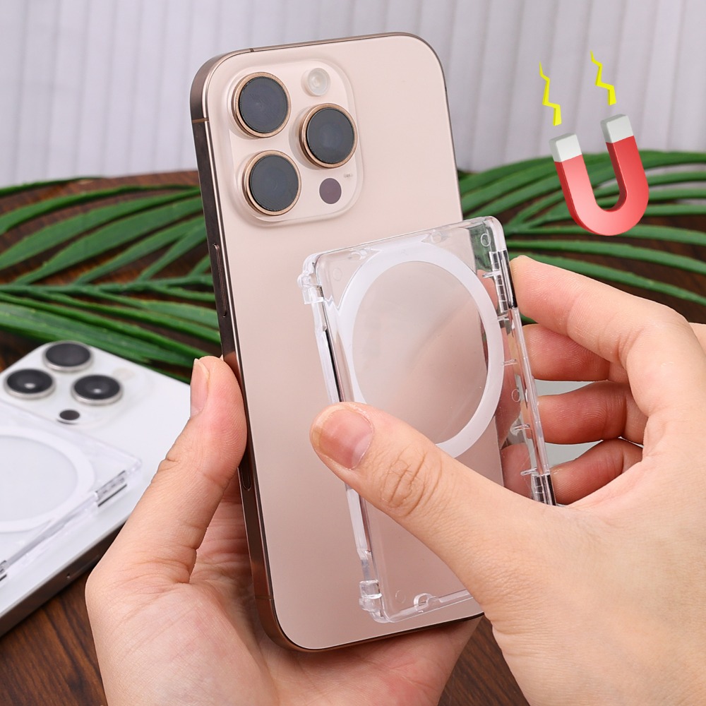 Transparent Magnetic Open Clos - Phone Wallet Combo ulasan dan harga