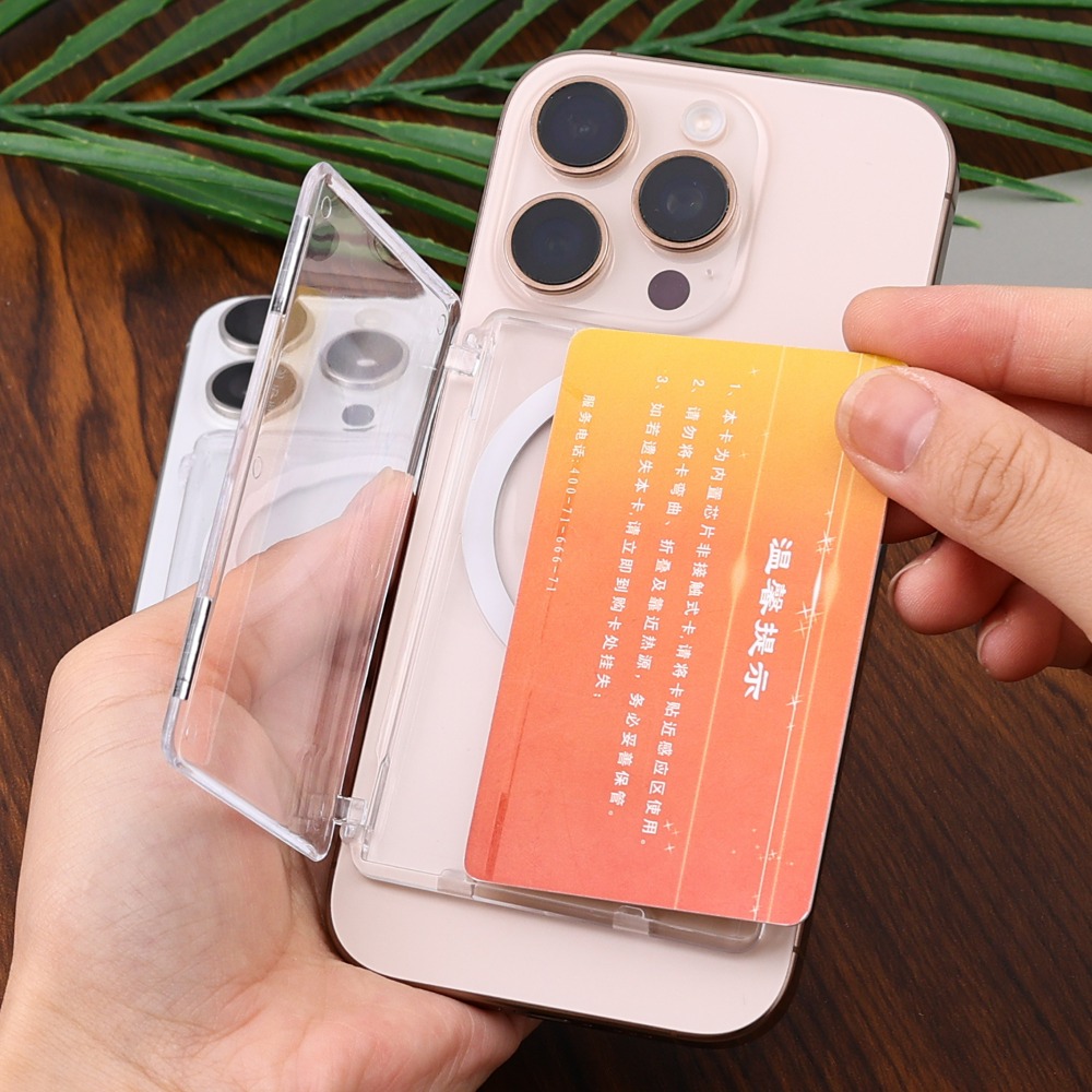 Transparent Magnetic Open Clos - Phone Wallet Combo ulasan dan harga