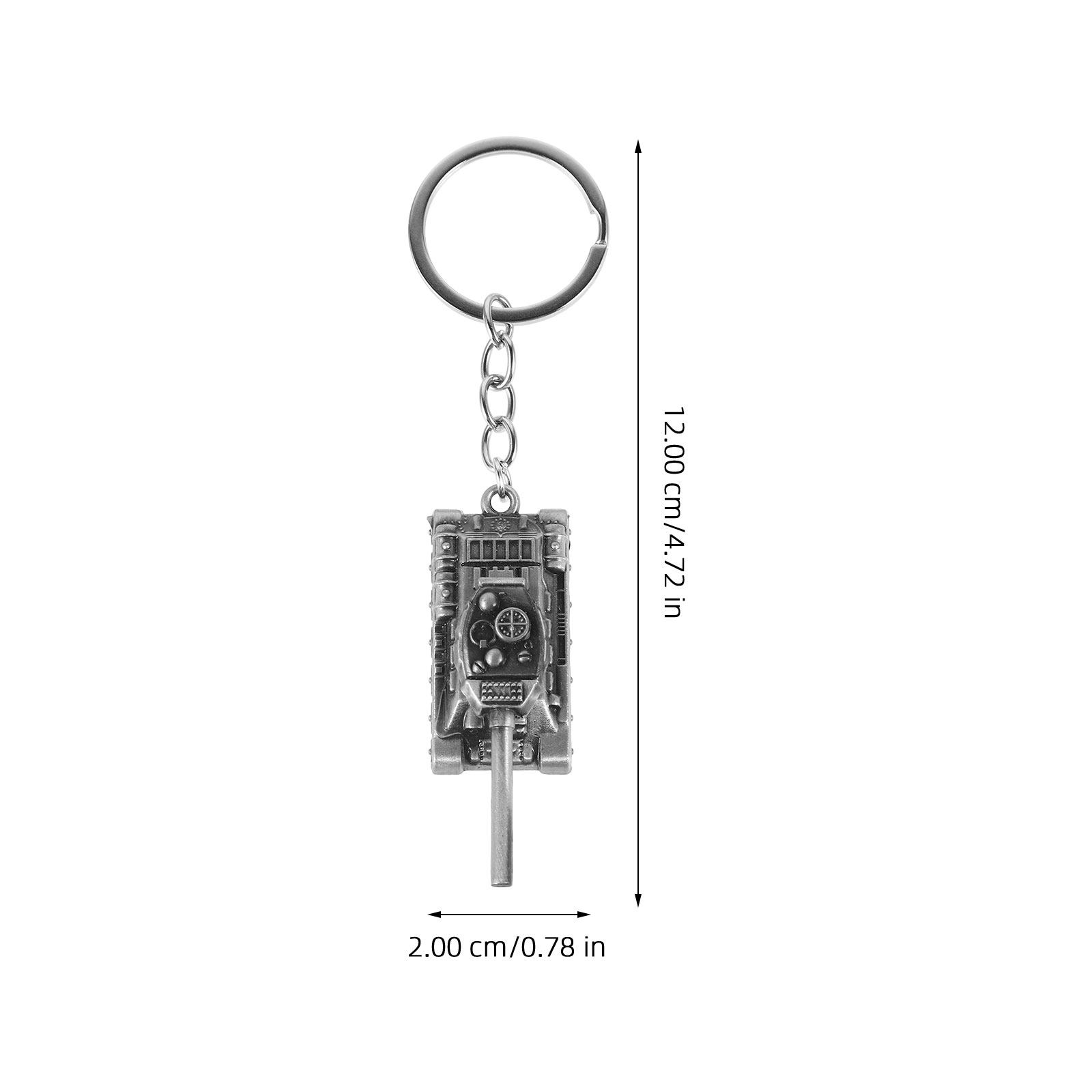 Premium Alloy 3D Tank Keychain - Men Accessories Ring ulasan dan harga