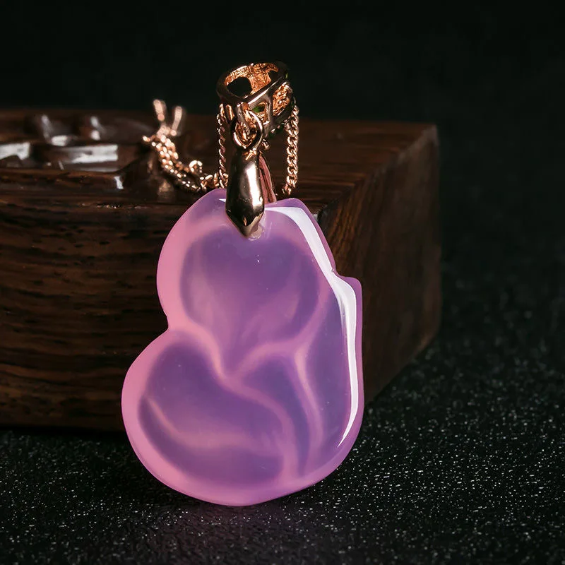 Natural Purple Agate Fox Penda - Men Accessories Jewellery ulasan dan harga