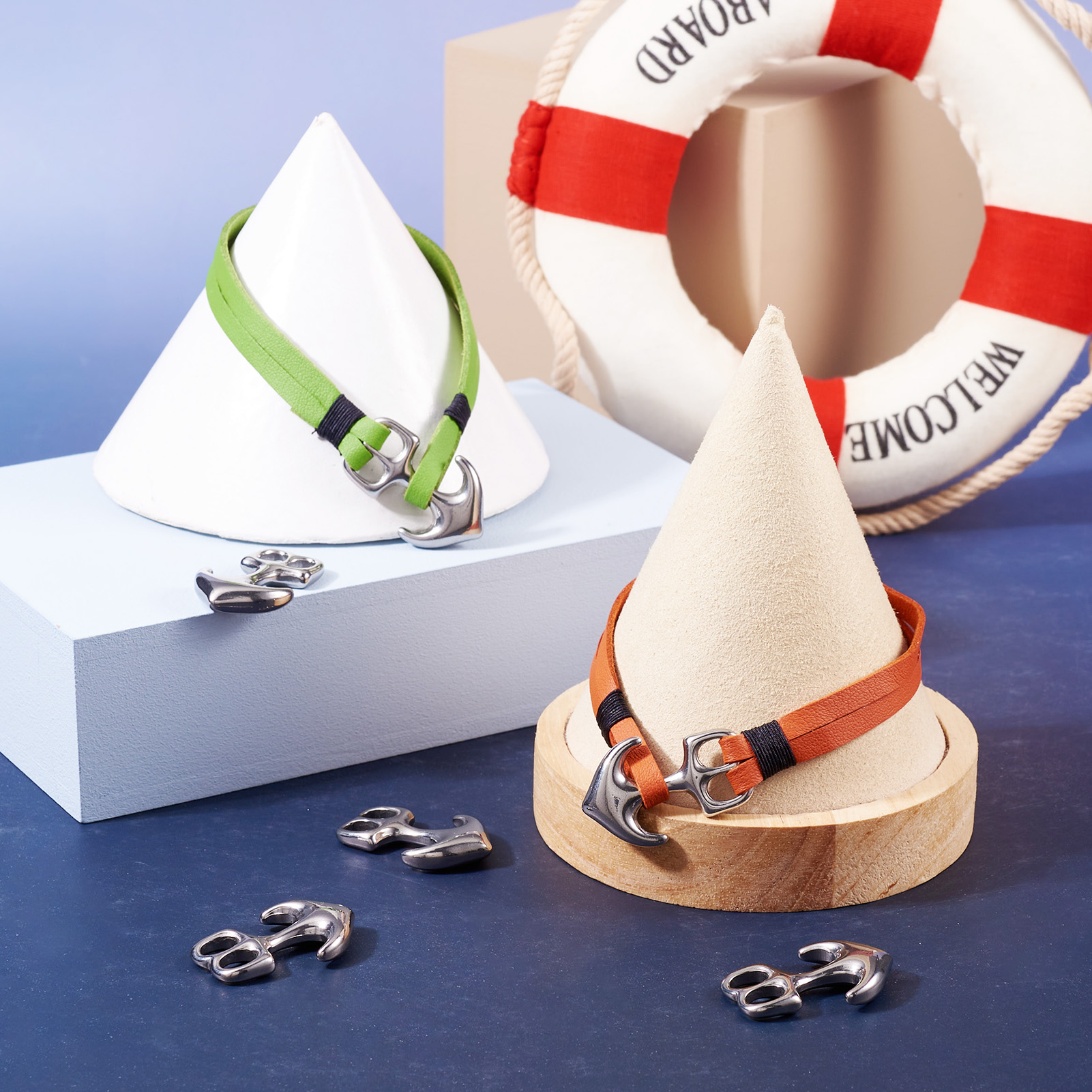 5pcs Anchor Hook Clasps 304 St - Men Accessories Bracelet ulasan dan harga