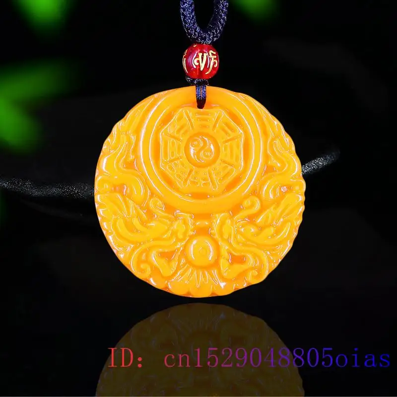 Yellow Jade Dragon Pendant Gif - Men Accessories Jewellery ulasan dan harga