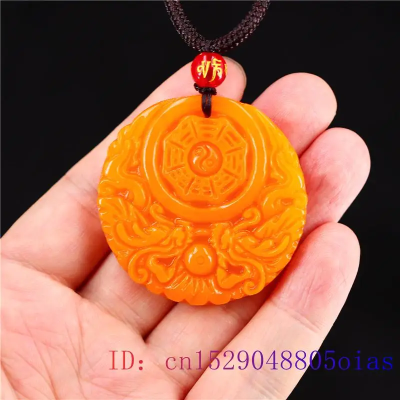 Yellow Jade Dragon Pendant Gif - Men Accessories Jewellery ulasan dan harga