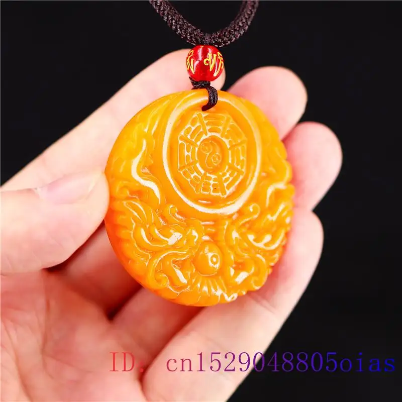 Yellow Jade Dragon Pendant Gif - Men Accessories Jewellery ulasan dan harga