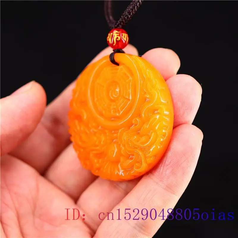 Yellow Jade Dragon Pendant Gif - Men Accessories Jewellery ulasan dan harga