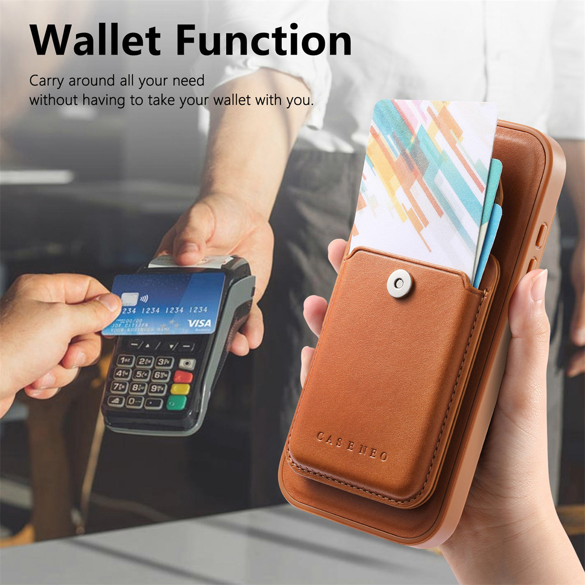 Detachable Magnetic 2 in 1 Lea - Phone Wallet Combo ulasan dan harga