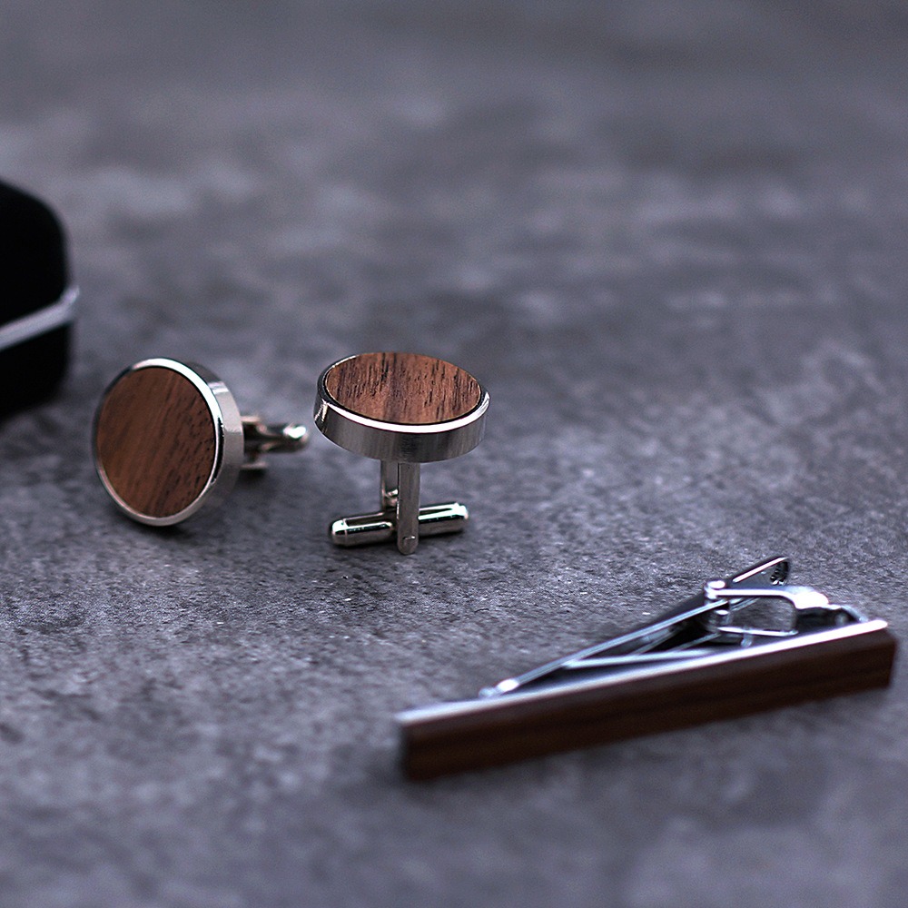 Stripe Brass Wooden Tie Clip A - Men'S Accessories Types ulasan dan harga
