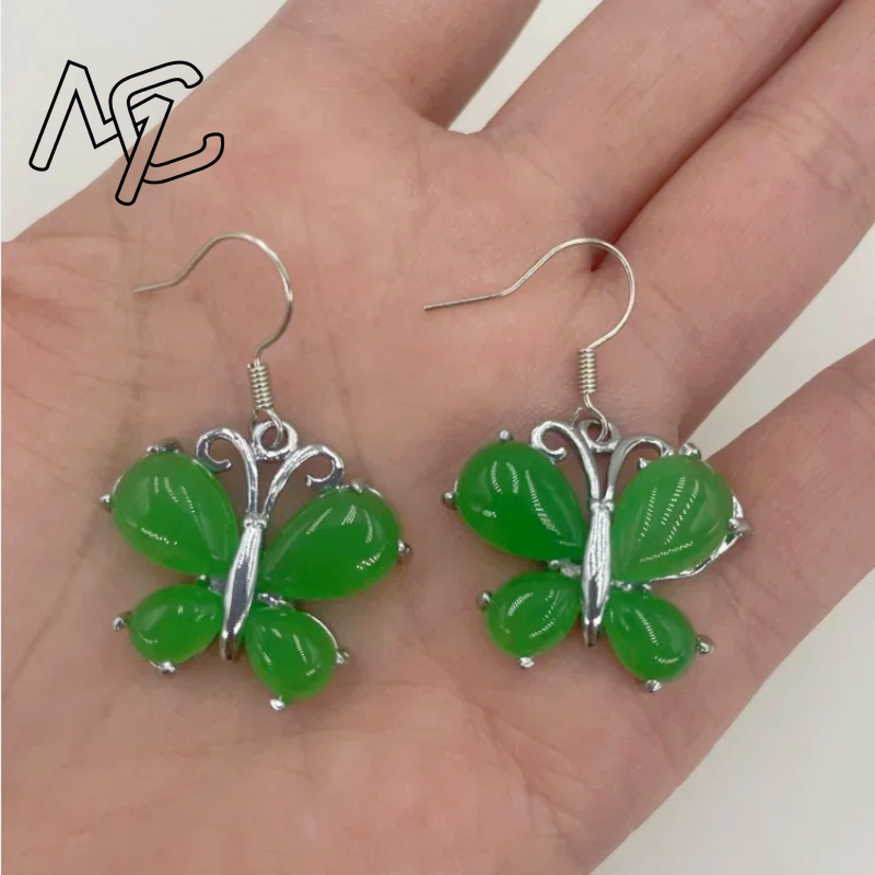 S925 Silver Green Jade Butterf - Men Accessories Jewellery ulasan dan harga