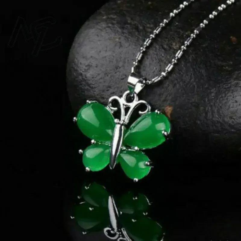 S925 Silver Green Jade Butterf - Men Accessories Jewellery ulasan dan harga