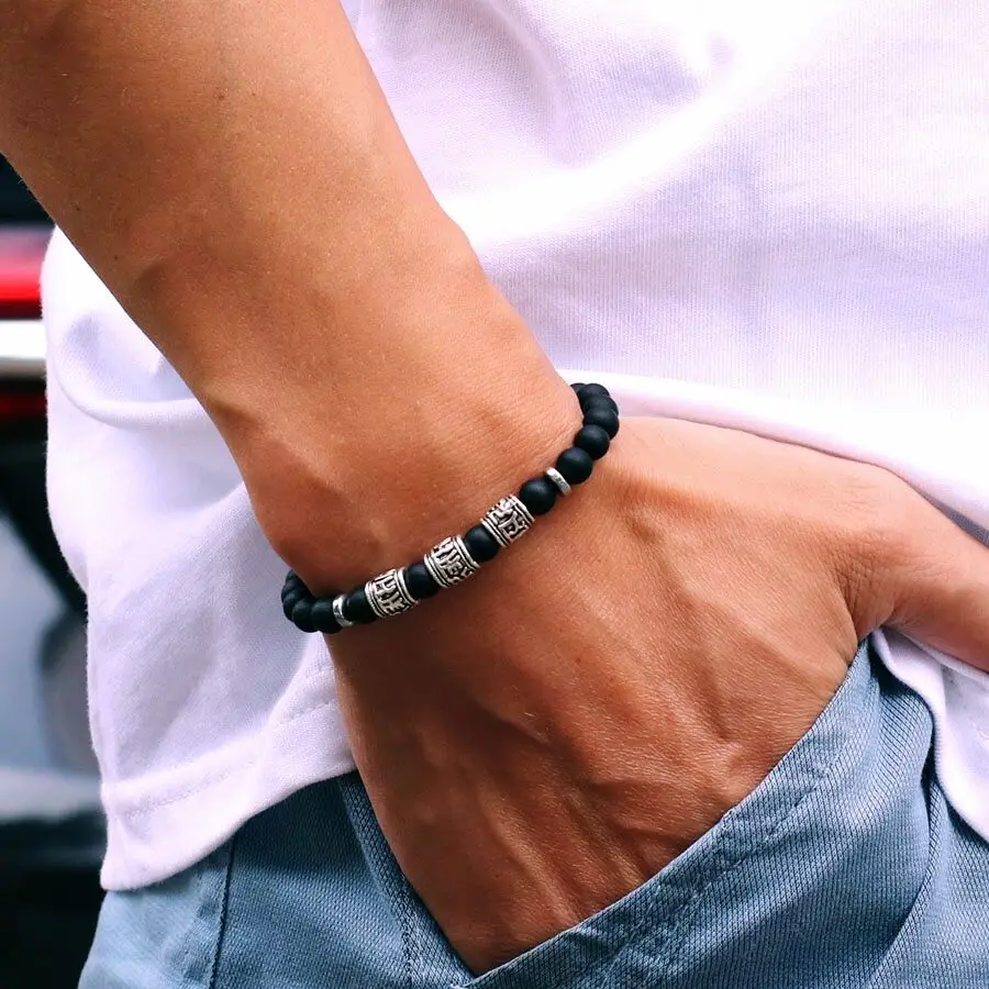Vintage Mens Bracelet Beaded O - Men Accessories Bracelet ulasan dan harga