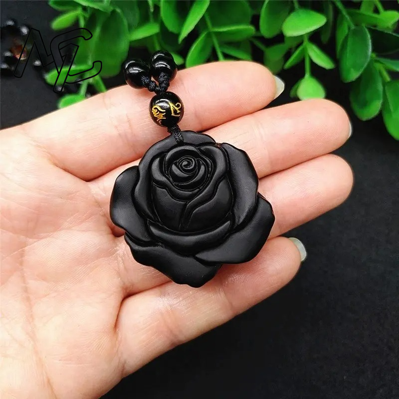 Natural Obsidian Cute Rose Flo - Men Accessories Jewellery ulasan dan harga