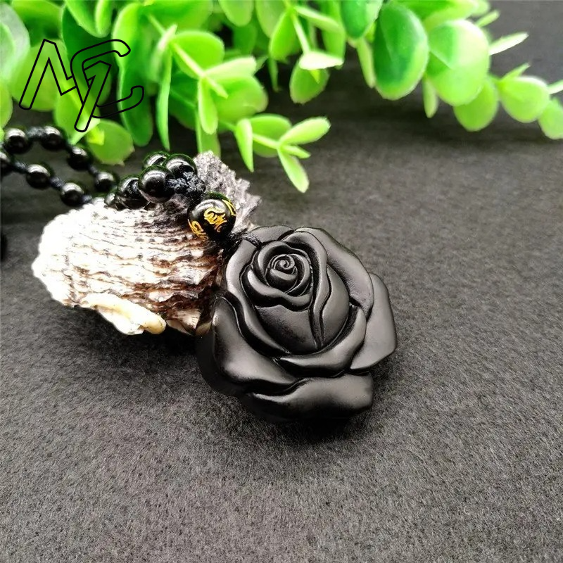 Natural Obsidian Cute Rose Flo - Men Accessories Jewellery ulasan dan harga