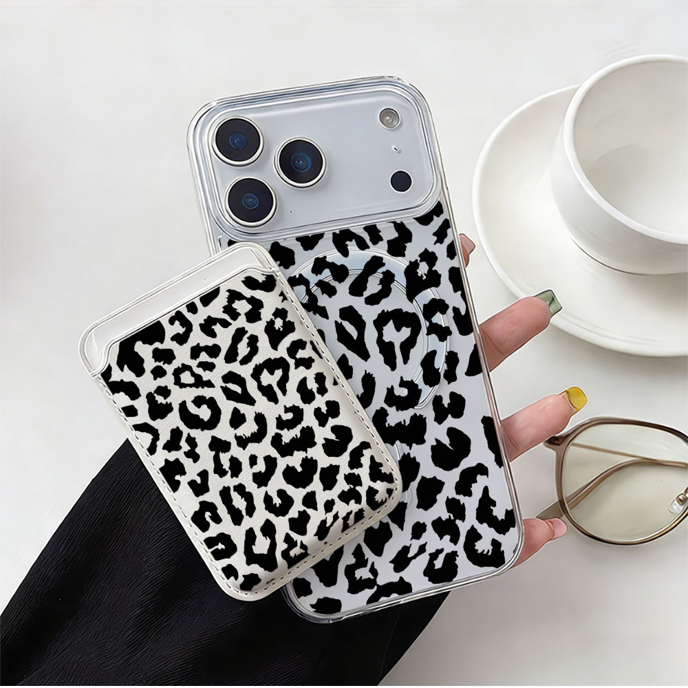 Black Leopard Print For Magsaf - Phone Wallet Combo ulasan dan harga