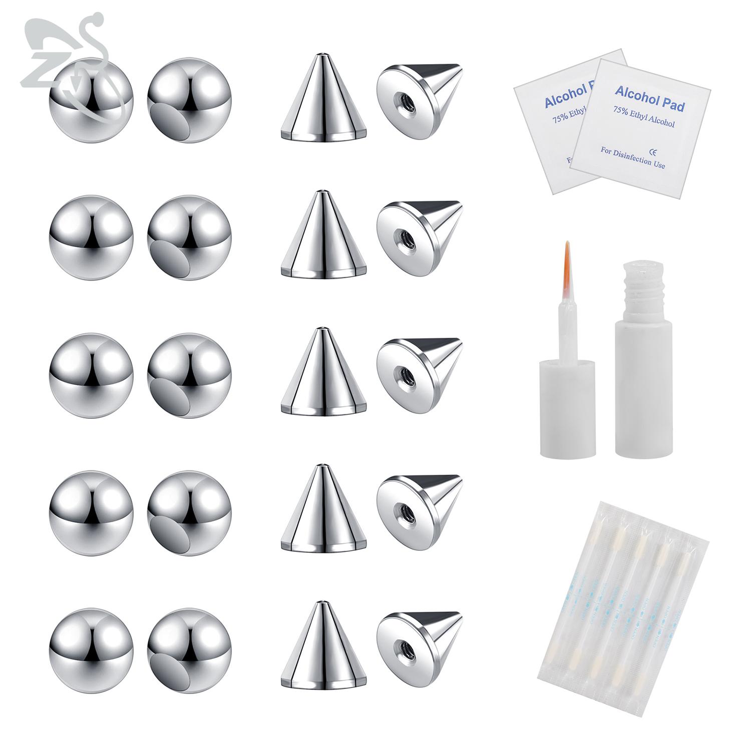 ZS 1 Set Fake Eyebrow Ring Men - Men Accessories Ring ulasan dan harga