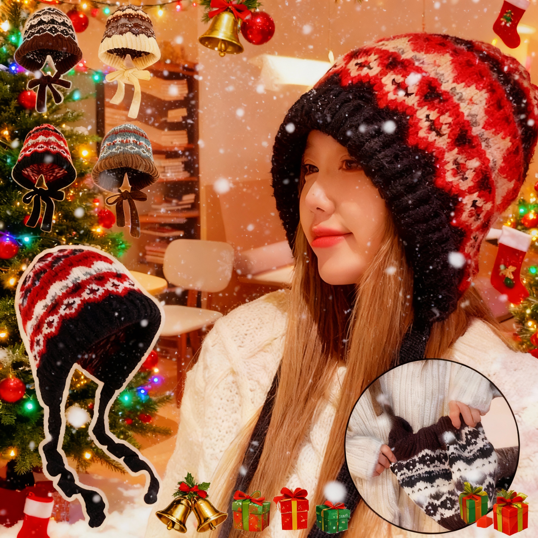 Warm Knitted Beanie Hat Winter - Men Accessories Ethnic ulasan dan harga