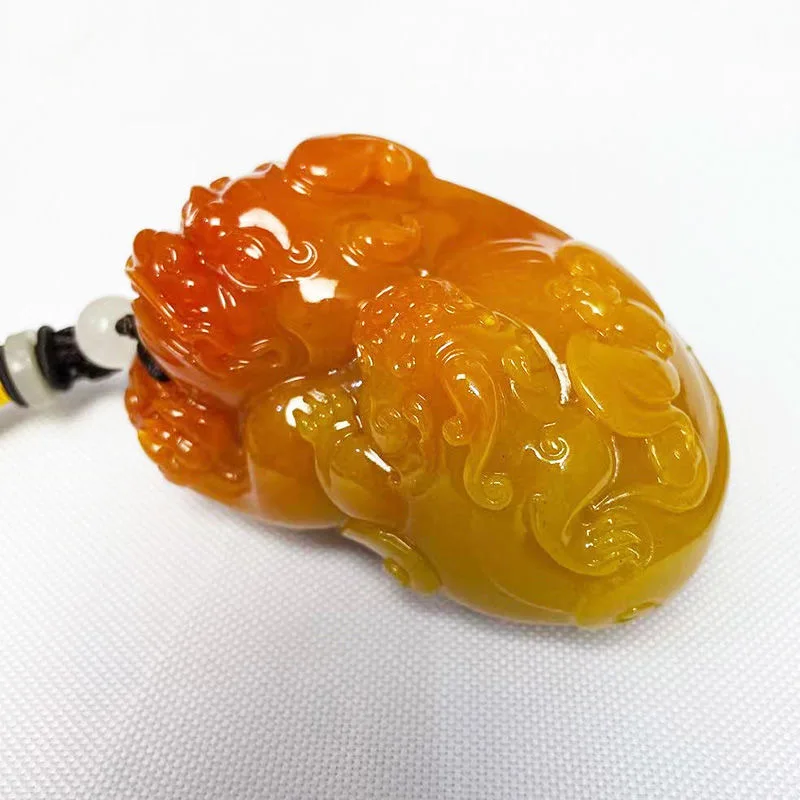 Natural Huang Longyu Pixiu Pen - Men Accessories Jewellery ulasan dan harga