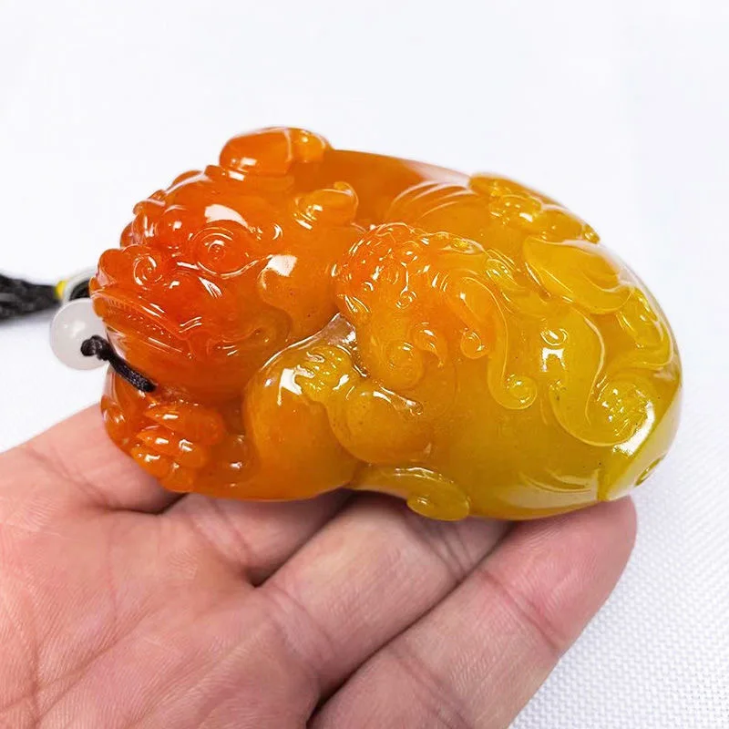 Natural Huang Longyu Pixiu Pen - Men Accessories Jewellery ulasan dan harga