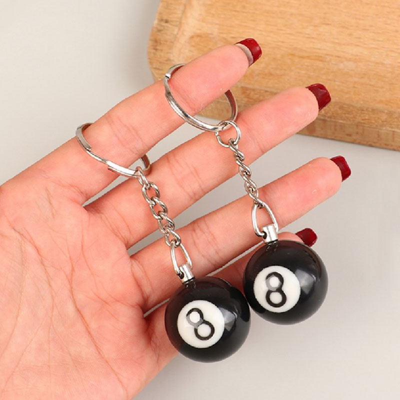 Mini Billiard Keychain Lucky B - Men Accessories Ring ulasan dan harga