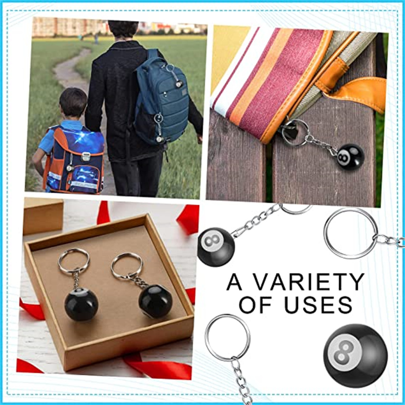 Mini Billiard Keychain Lucky B - Men Accessories Ring ulasan dan harga